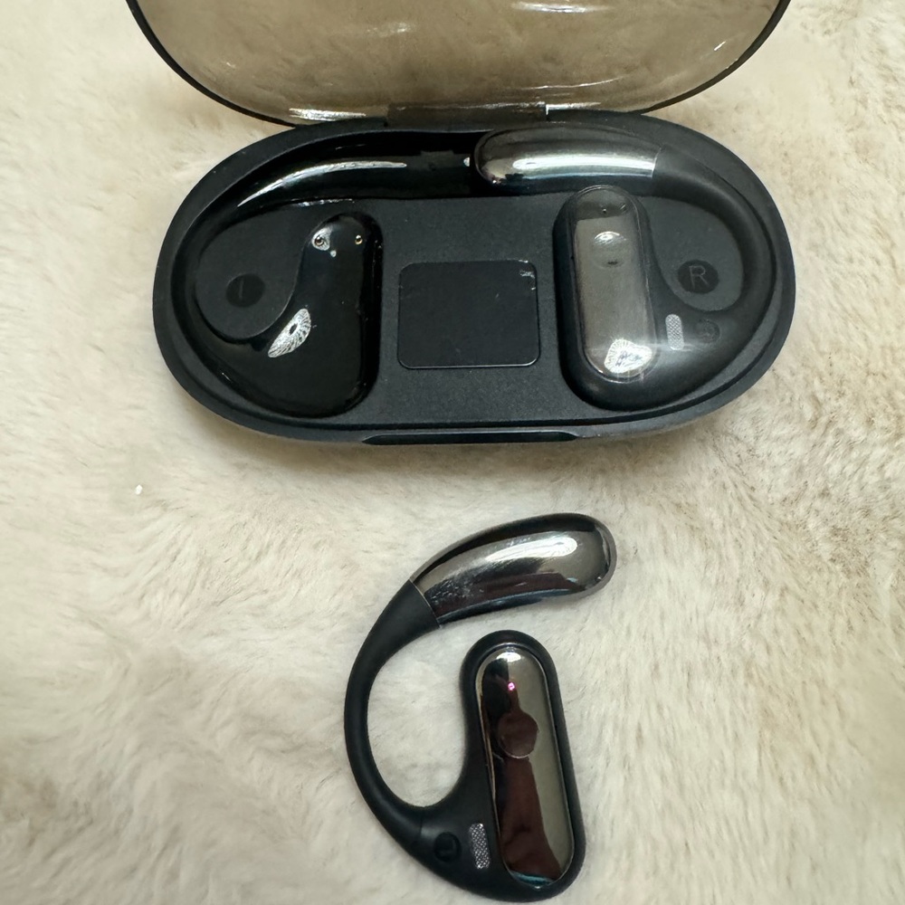 Wireless Ear Hook Bluetooth Earbuds - Black and Silver